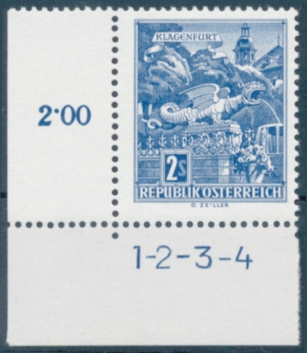 Briefmarke mit Symbolzahl(en)